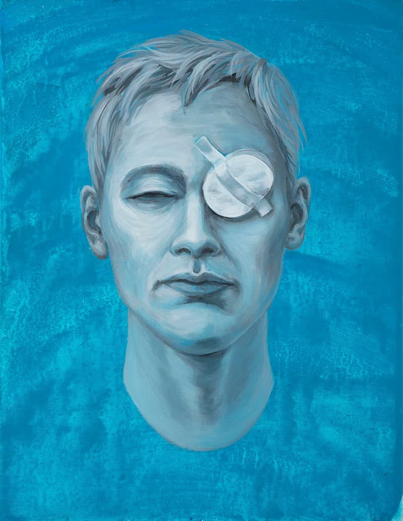 강래오, 시대고독#1_캔버스에 아크릴_27.3×22cm_2018