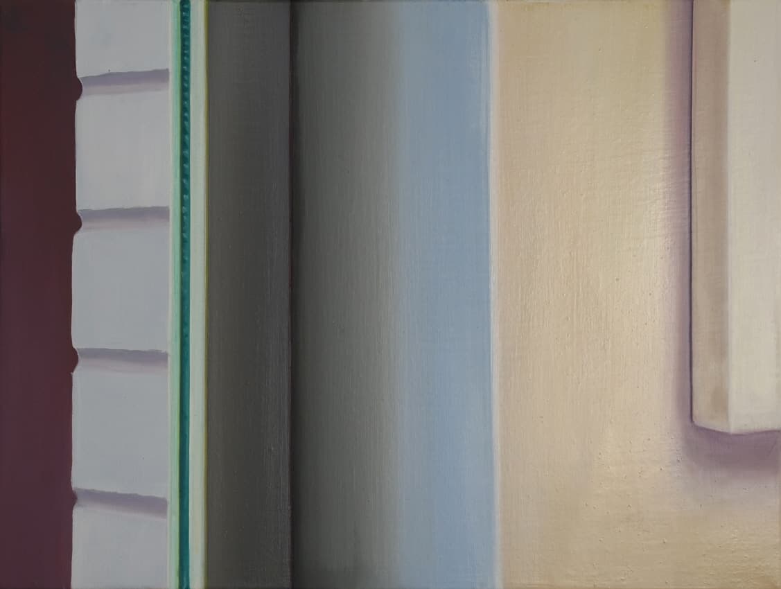 잉고 바움가르텐, untitled(gallery window and wall, Gallery JJ, Seoul), oil on canvas, 30x40cm, 2020