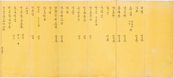 순원왕후가 사위 윤의선에게 준 혼수 발기 / 1837년 / 총 길이 203.5cm