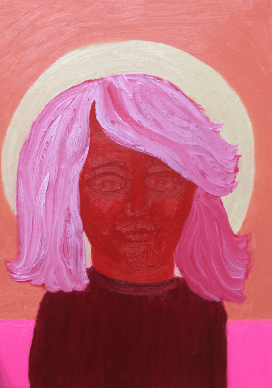 에릭 스캇 넬슨, Self-portrait #3, 33.4x24.2, Oil painting, 2017