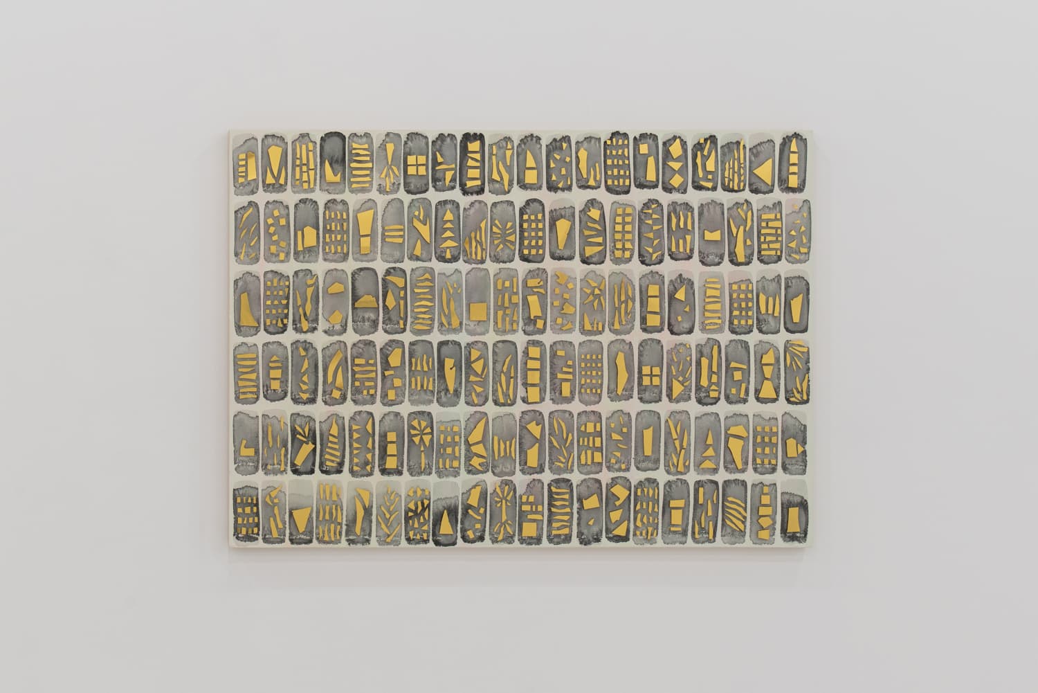 김재희, <Golden Park>  50 x 70 cm, gold smalti, acrylic and chinese ink on wood panel, 2019 ⓒ디스위켄드룸, 이정우 스튜디오 촬영