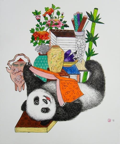 정충진 책거리 Panda, 2016, 캔버스에 아크릴, 8F
