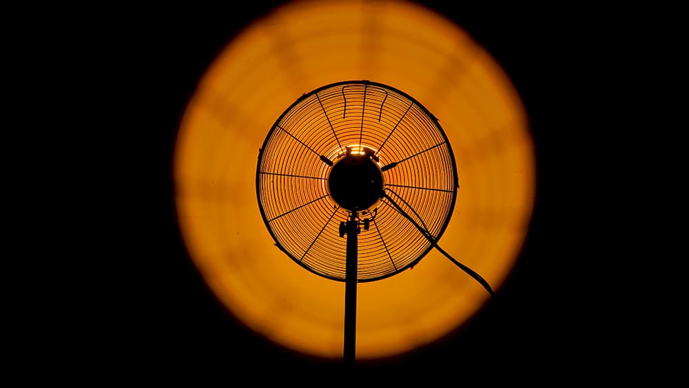 <Penumbra>, fan, 4m rail, mixed media, 450mm : 628mm, installation, dimensions variable, 2021.