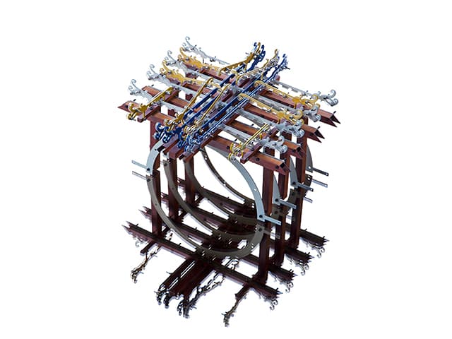 최민규_hide and seek-assemble_90 degrees steel, wood, acrylic, bolt,nut_25x25x25cm_2017