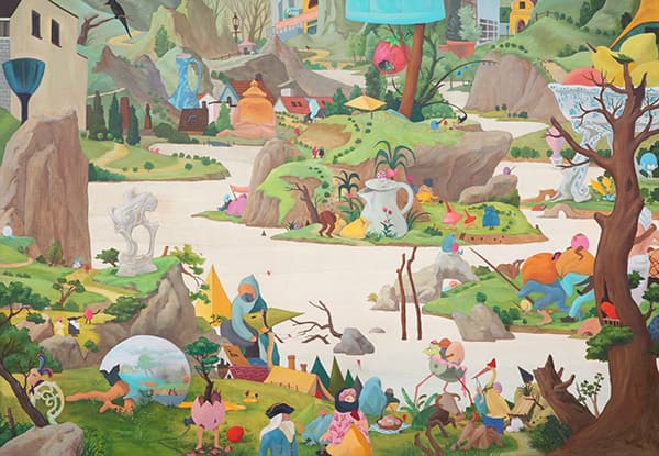 Hyunjeong Lim Trip Altona 2015, acrylic, oil on canvas, 162x112cm, 2015