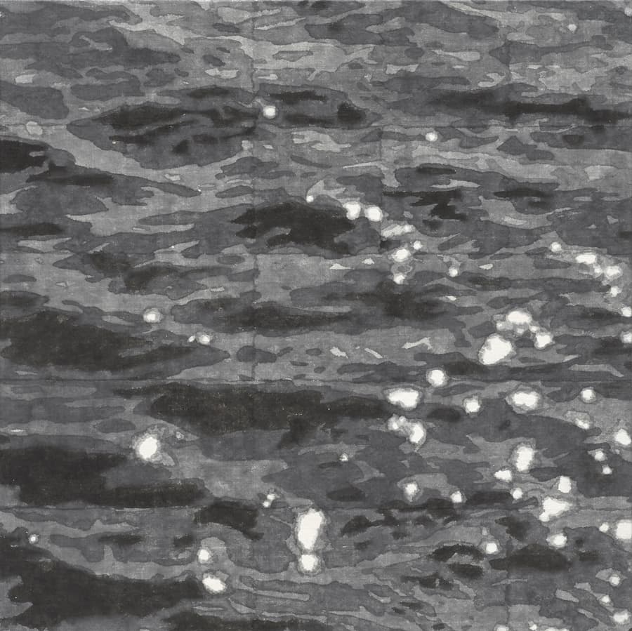 Sejin Kwon, Section of the Sea 19, ink on paper, 50x50cm, 2019