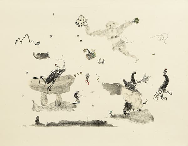 나의신화, wood engraving,collage, 102X79.3cm, 2015