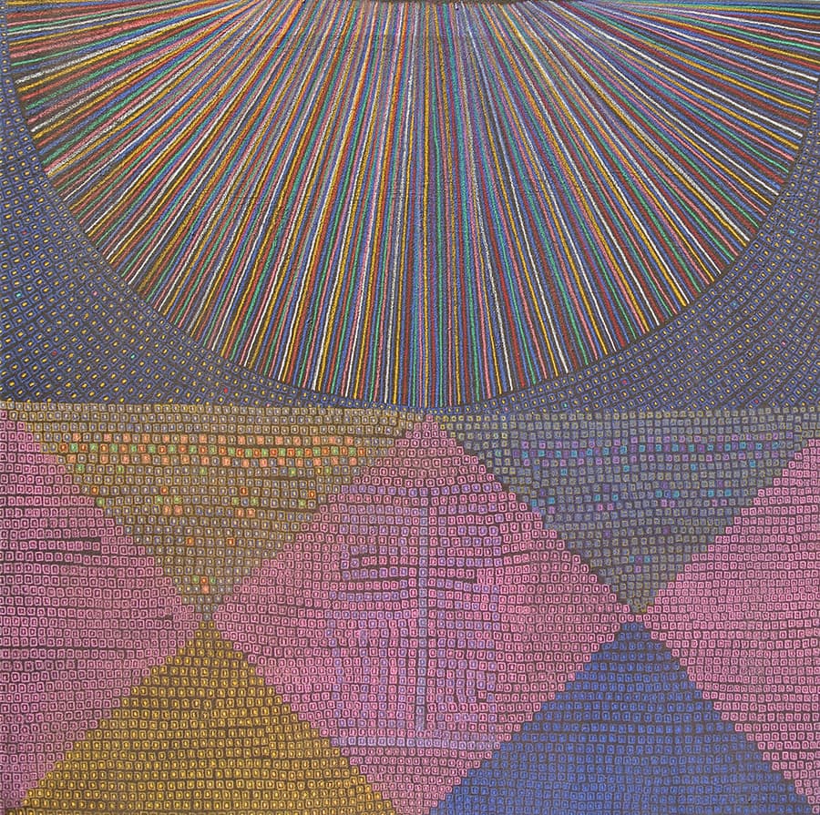 조은영, 세번째 밤_727x727 mm_철가루, 젯소, 색연필_2020