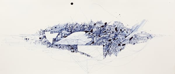 Island universe, pen on paper, 70.5x30cm, 2014