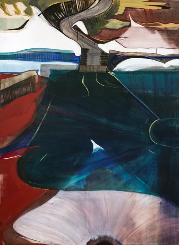 김세은, 갈라진 섬, 2017. 캔버스에 수용성 유화, 205 x 150 x 3cm