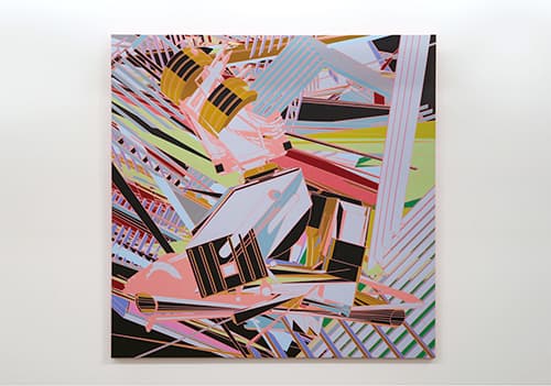 Yongkwan Kim Obsolete Landscape 2015, Acrylic on canvas, 200x200cm