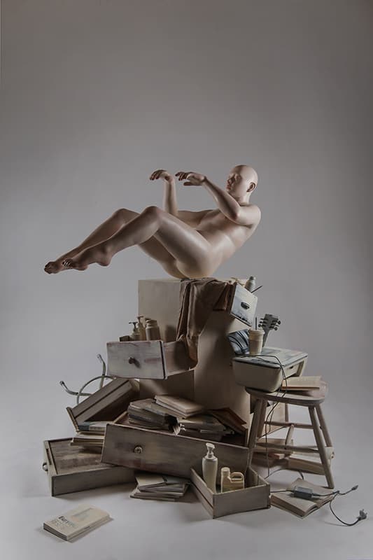 류예준, 부유하는 섬, mixed media,140X140X165cm ,가변 설치 2017