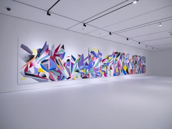 한무창, 아빠, 이게 꽃이야 그런데 꽃이 뭐야_2003, 2017 Acrylic on canvas, installation view_227 x 153cm(each)