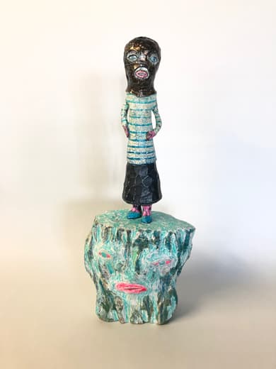 넌 내가 아니야 15 僕じゃない君 15 You are not my 15 , Wood Acrylic Clay Others , 43.5×20×10 cm , 2019