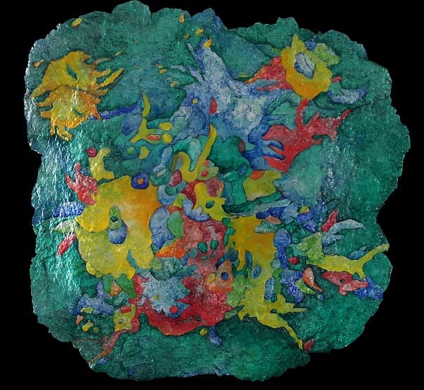 홍영숙, <Good Morning from Van Gogh>, egg tempera on changed pannel, app.62x62cm, 122x102cm, 1992