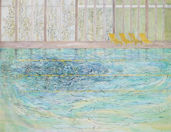 조현주, <Scene2>, 장지에 혼합재료, 130x97cm, 2016