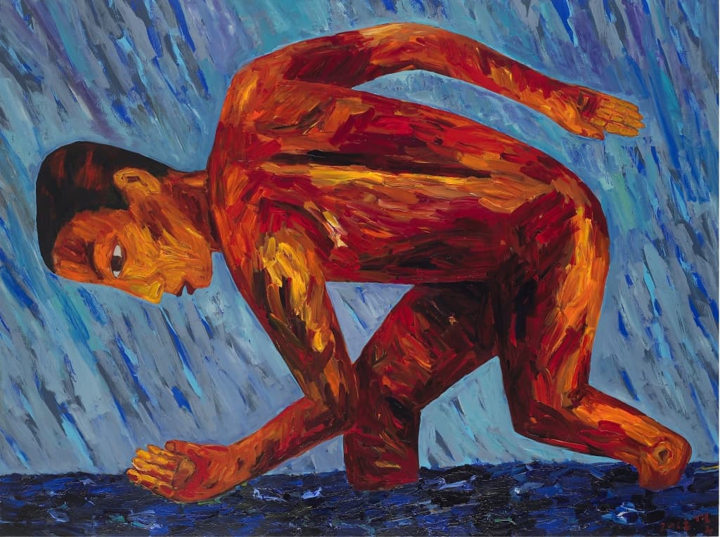 먼 그림자-썰물, 캔버스에 아크릴, 194x259cm, 2018