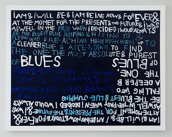 Picture of Blue Sky Falling into Blue Ocean, London, 2016, Mixed Media, 180 x 120cm © Coco Capitán