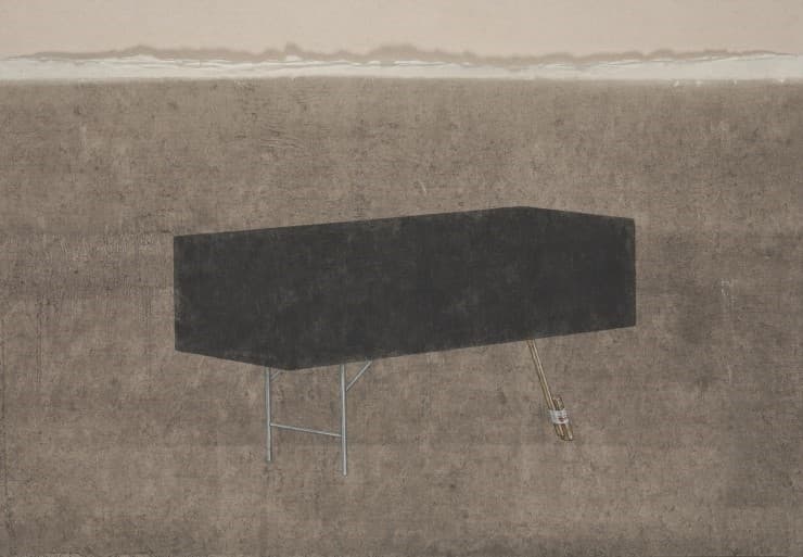 서은애, 생각의 상자 78.5 x 54.5cm 종이에 채색 2019