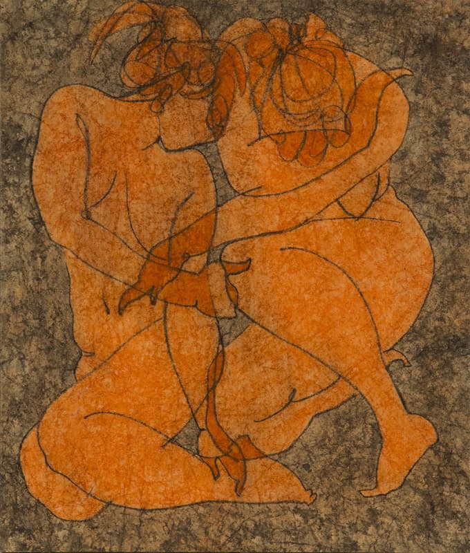 우명애, Movement, 50×42.4cm, Muk on Korean paper, 2018