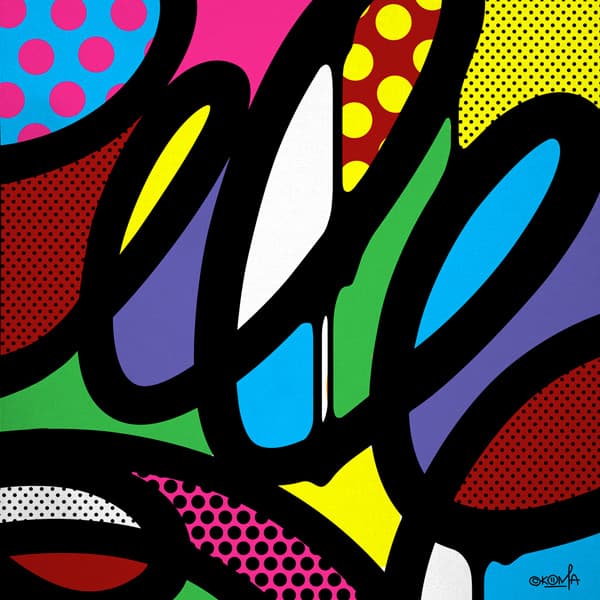 코마, Sweet Crown, acrylic & spray paint on canvas, 72.7x72.7cm(30S), 2017
