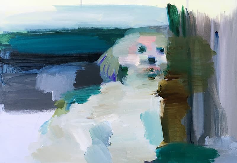 사박, 흔들리는 개, acrylic on canvas, 53×40.9cm, 2019