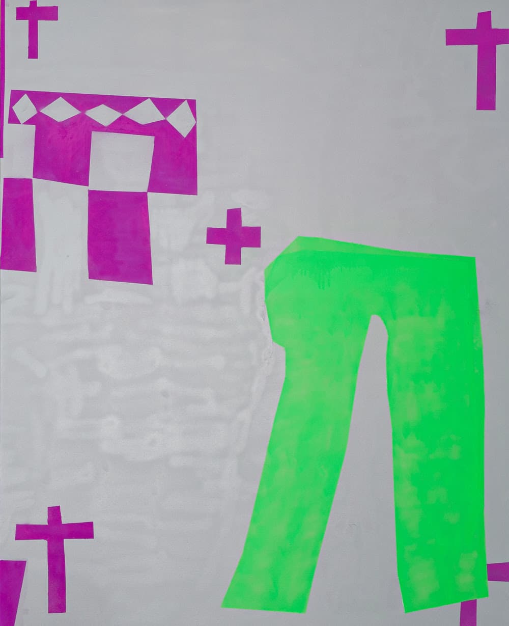 <J’ai grave le seum>, spray on canvas, 162.2x130.3cm, 2022