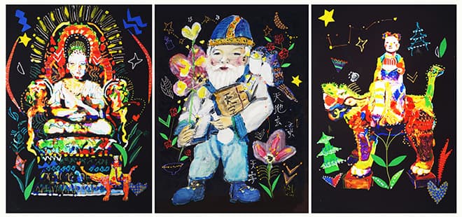 김해성_영암기행_2016_mixed media_120x90cmx3ea
