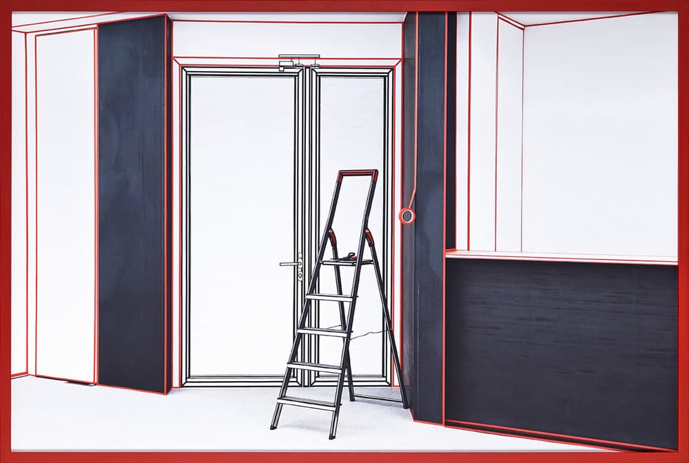 이설영 _The Space - Photo Drawing : Red and Black Lines #2_Pigment Print_60.6×90.9cm_2019