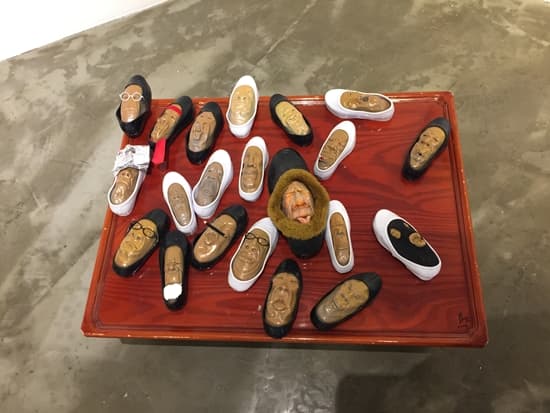 백상옥, ​Rubber shoes, society 50 X 70 X 20cm 혼합매체 2014