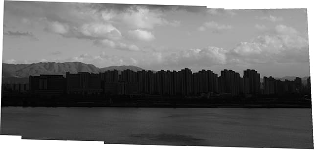 이정배, Whitish green-Sweet(Jamsil) 백록–달콤한(잠실 2013 155X250cm pigment print on Korean paper, oriental ink