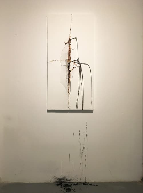 김덕영, Return to Wave, 합판, 페인트, 먹물, 120x60x10cm, 2016