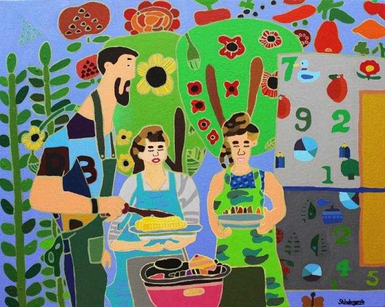 신동민, 옥수수_72x91cm_Acrylic on canvas_2017