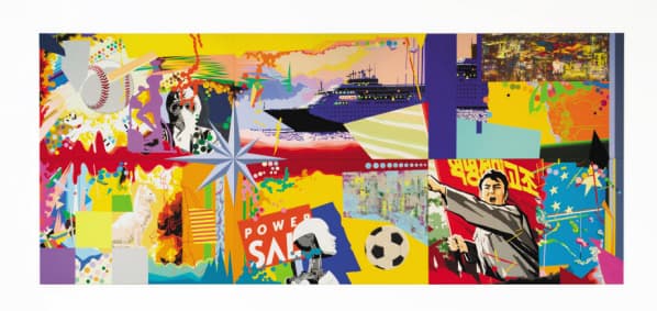 Dongi Lee  Power Sale 2014 Acrylic on canvas 380 × 840 cm