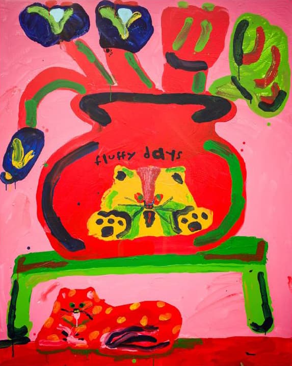 Fluffy Days , Acrylic on canvas, 162x130cm, 2018