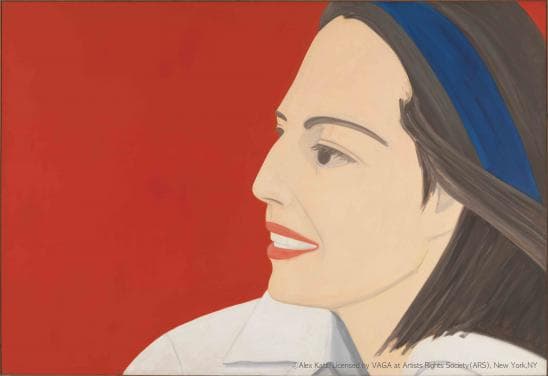 Alex Katz, Red Smile, 1963, Oil on board, 200x292cm