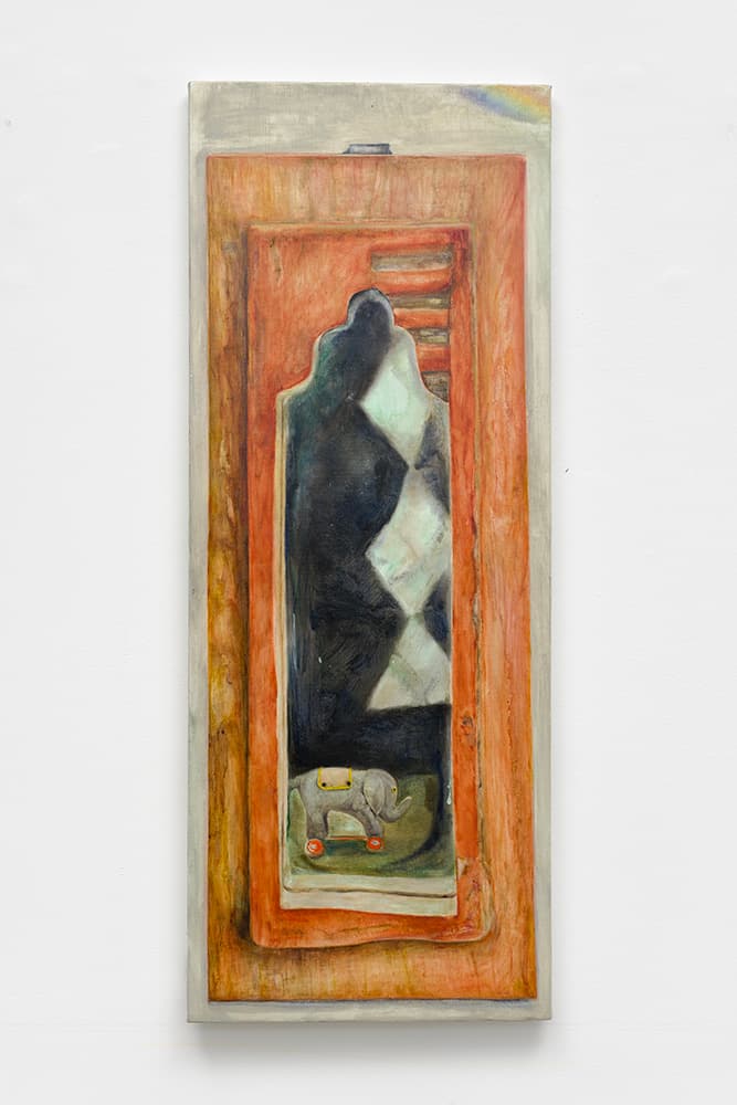 조은형 Cho Eunhyung, Mirror, 2026, Oil on canvas, 82 x 32cm
© Courtesy of the artist