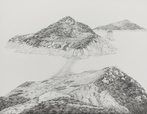 이초희, 시간의공유, 145.5x112.1, 화선지에먹, 2019