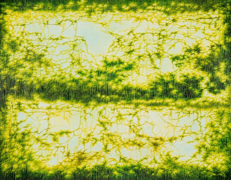 김경미, 29.7m2 in GotÔt, Acrylic on canvas, Transparent medium on acrylic panel (double layered), 136×103cm, 2017