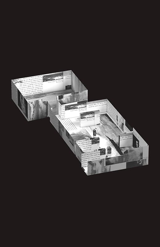 〈;)♠레터-2〉(2020) 알루미늄 프로파일, 패브릭에 라텍스 프린트 43.18x27.94cm ImageⓒDocuments Inc.