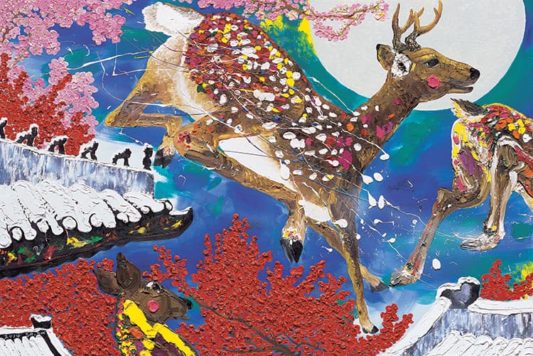 경복궁景福宮 꽃사슴, 2014, Oil on canvas, 130.3x193.9cm