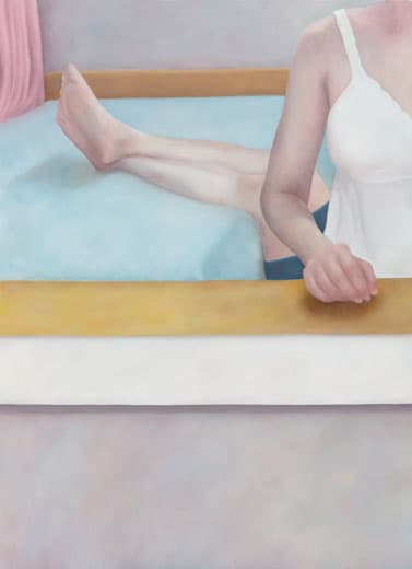 한지민, 두 사람, oil on canvas, 100.0×72.7cm, 2018