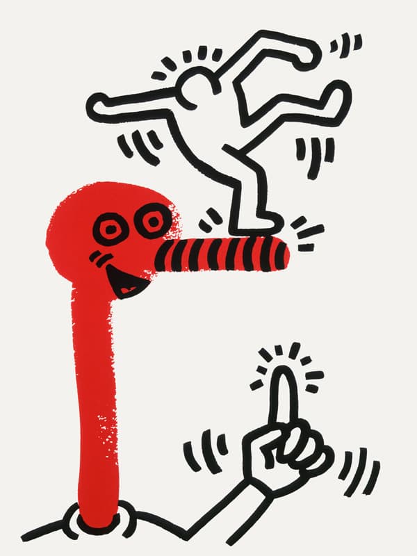 빨강과 파랑의 이야기 종이에 석판 인쇄 1989 56 x 42 cm ⓒKeith Haring Foundation