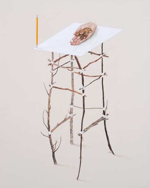 이진주, 이진주_각오_2016_Korean Paint on Linen_90x72cm