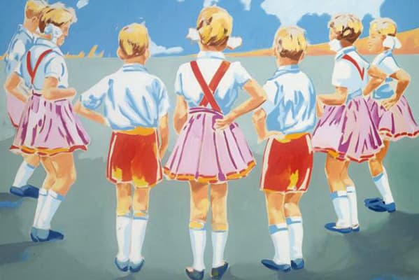 노베르트 비스키 Nobert Bisky, Hohe gäste, 2001, Oil on canvas, 139.8 x 199.4 cm
