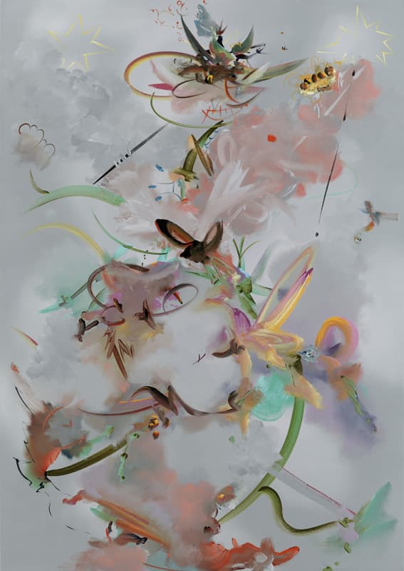 Fiona Rae, 인물 2 e, 2016, 캔버스에 유채, 183x129.5cm