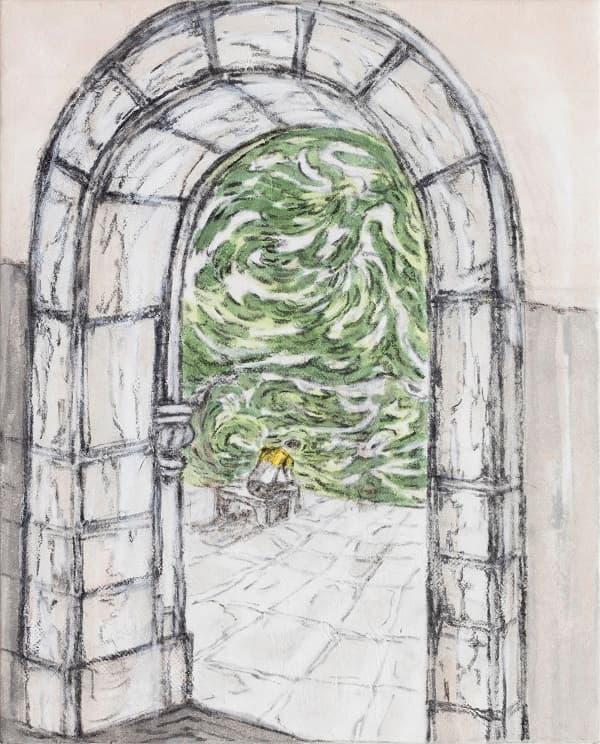 조현주, <Scene3>, 장지에 혼합재료, 22x27cm, 2016