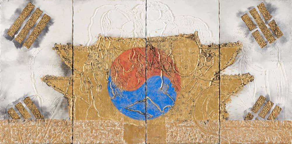 황실의 품위 2015-13  금박, 석채, 먹, 닥종이 130x95cm  2015