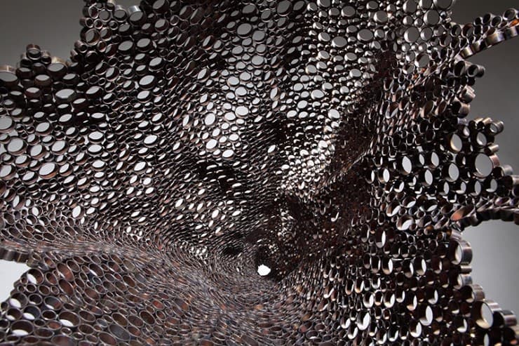 Darkmatter170731, scorched stainless steel, 85x70x124cm, 2017
