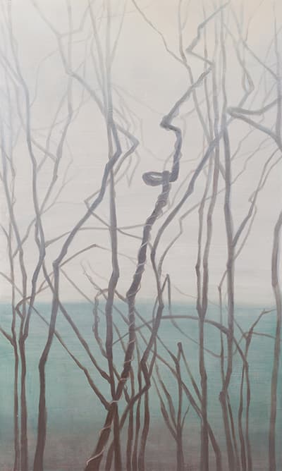 손경희, 그곳은 살만한가요 (곶자왈), 60x100cm, 장지 위 채색, 2019